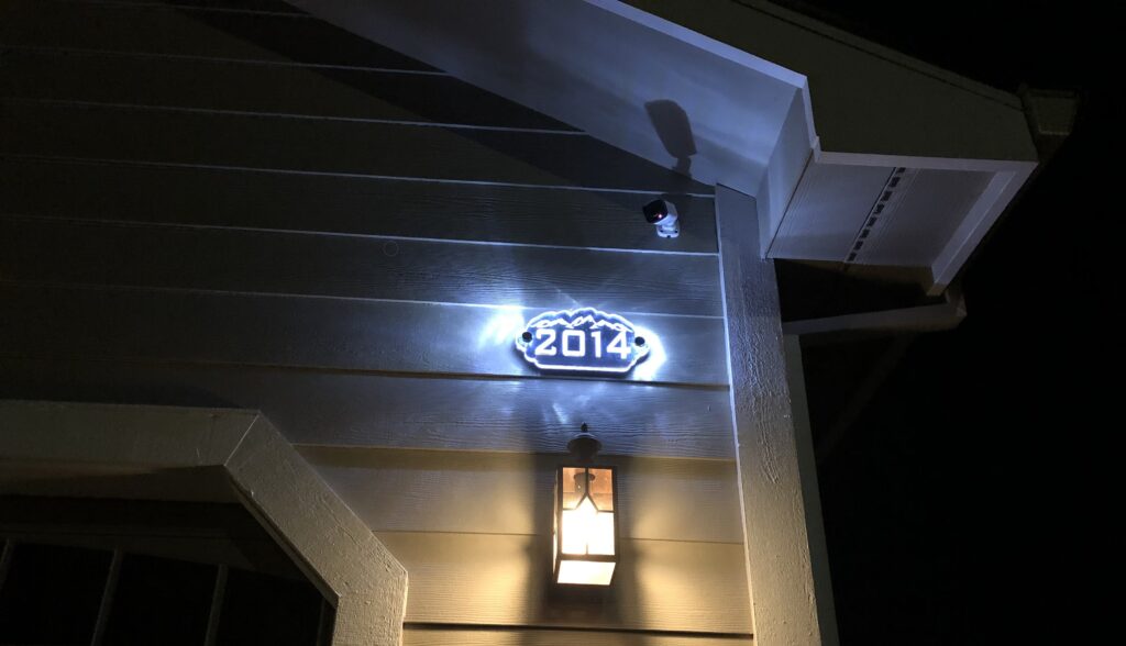 Lighted House Number-laser engraving plastics  